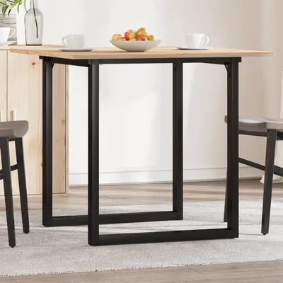 Produktbild von (NEU 2026) Esstisch O-Gestell 90x90x75cm Massivholz Kiefer und Stahl - Esstische - 15.8 kg