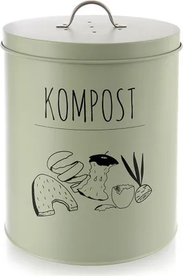 Produktbild von Küchenkomposter aus Metall mit Kohlefilter, 8 l, grün