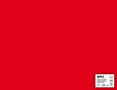 Produktbild von APLI 14265, 170 g/m², Rot, 500 mm, 650 mm, 25 Blätter