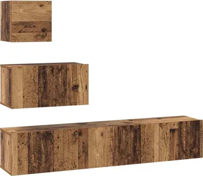 Immagine prodotto di vidaXL mobile TV a parete 4 pezzi in legno di recupero materiale legno