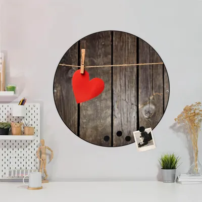 Produktbild von Design Stahlmagnettafel Schwarz Rund 47cm Kurznachricht