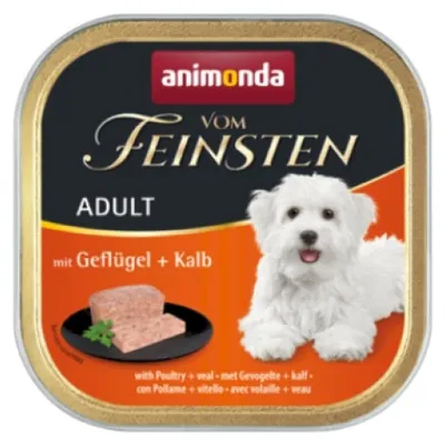 Imagen del producto de ANIMONDA Vom Feinsten Adult, alimento húmedo para perros, con pollo y ternera - 150g