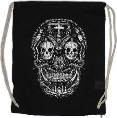 Produktbild von Urban Backwoods Mexican Skull I, Turnbeutel, Farbe: Schwarz