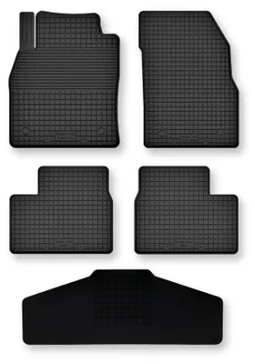 Produktbild von Gummi-Fußmatten + Tunnel für Opel Insignia B 2017- – 5-tlg, Schwarz, Semi-Universal, angepasst – Wielganizator Semi-Universal