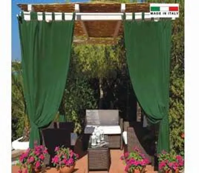 Immagine prodotto di Tenda Per Gazebo Idrorepellente Con Bretelle Cm.140X270H. Verde - verde