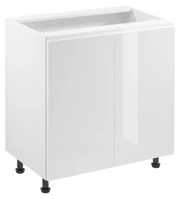 Immagine prodotto di Mobile basso a due ante ARBOR - larghezza 80 cm, bianco lucido / bianco