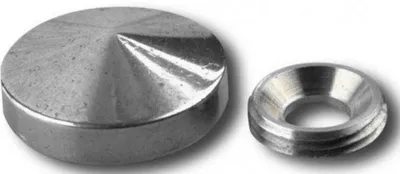 Image de Cache vis conique de diamètre 22mm en laiton chrome - GUITEL - 9038D22S03