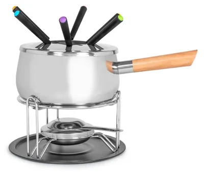 Produktbild von H&h Fondue-Set 11-teilig Edelstahl 18/10