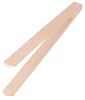 Image de Pince de cuisine pour grill - Pince en bois - 29,5 cm - Pour la viande, les légumes, le pain - Ustensile de cuisine résistant à la chaleur