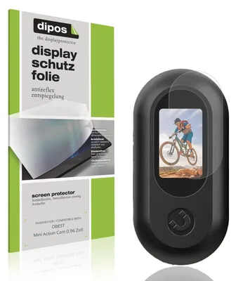 Produktbild von 4x Schutzfolie für OBEST Mini Action Cam 0.96 Zoll matt Displayschutzfolie Folie Display Schutz dipos