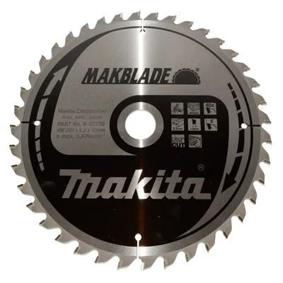 Produktbild von Makita MAKBLADE Kreissägeblatt 260 x 30 x 2,3 mm 40 Zähne ( B-32770 ) für Holz