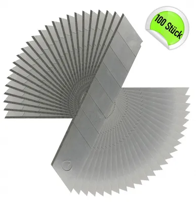 Produktbild von Cuttermesser Abbrechklingen Teppichmesserklingen Ersatzklingen 100 Stück 18mm