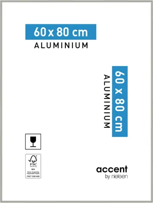 Produktbild von accent by nielsen Aluminium Bilderrahmen Accent, 60x80 cm, Pearl Mercury