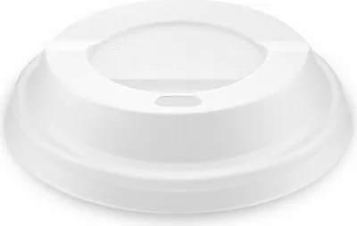 Produktbild von 50x  Deckel Domdeckel weiß für Trinkbecher aus CPLA Ø 8cm