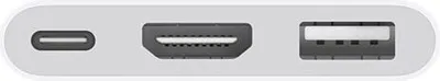 Obrázek produktu pro Apple MW5M3ZM/A, USB typu C, HDMI, USB 3.2 Gen 1 (3.1 Gen 1) Type-A, USB 3.2 Gen 1 (3.1 Gen 1) Type-C, 1920 x 1080 (HD 1080), 3840 x 2160, 1080p, 2160p, Bílá, Kulatý kabel