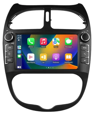 Obrázok produktu pre Autorádio pre Peugeot 206 s 7-palcovým dotykovým displejom Android 14, GPS a Bluetooth