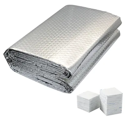 Image de Film réfléchissant pour isolation, épaisseur 3 mm, dimensions 3 m x 60 cm, pour la protection contre le froid et la chaleur
