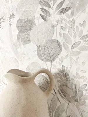 Produktbild von NEWROOM Tapete Amelle Hellgrau Vliestapete - Natur Blumen Blätter  Germany