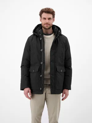 Produktbild von LRS Herren Wintermantel mit Kapuze , Farbe: BLACK , Größe: L