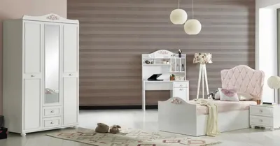 Immagine prodotto di Set moderno per camera dei ragazzi: letto, comodino, armadio e scrivania