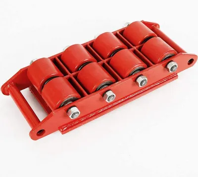 Zdjęcie produktu dla Wózek transportowy 12T 26400lbs Kółka do dużych obciążeń Wózek transportowy Kółka transportowe Kółka przemysłowe Kółka opancerzone Kółka obrotowe 360° (czerwone)