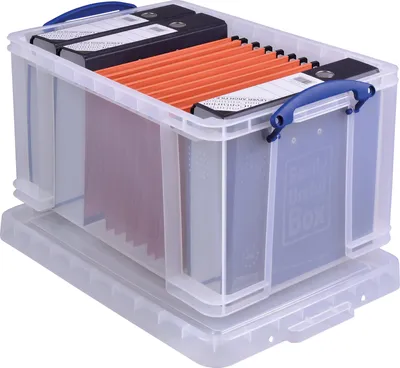 Immagine prodotto di Really Useful Box 48CCB Scatola di stoccaggio da 48 litri trasparente