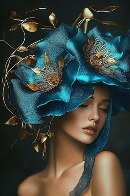 Immagine prodotto di Vetrata "Donna con fiore blu" - 80 x 120 cm