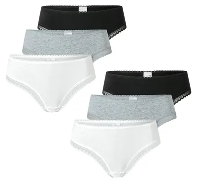 Produktbild von Schiesser Damen Tanga 6-Pack Cheeky String - classics - Größe 42