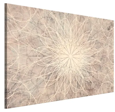 Produktbild von LUMASOUL Leinwand Bilder 90x60 cm, Leinwandbild Boho Motiv, Wandbilder Holzrahmen und Webstuhl Wohnzimmer und Schlafzimmer, 1 teilig Mandala 07
