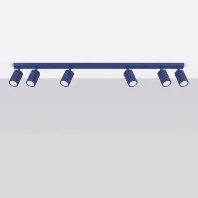 Produktbild von Deckenleuchte KARBON 6L ultramarin 6xGU10 10W Aluminium 16.5x6.5x117cm Sollux Lighting