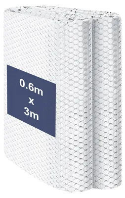 Productafbeelding van Radiatorfolie isolatiefolie - 60 cm x 3 m - Gealuminiseerd - Dubbele laag