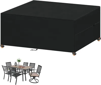 Produktbild von Gartenmöbelabdeckung, Schutzhülle für Gartenmöbel im Freien, wasserdichte Schutzhülle für Gartentische, Plane aus 420D Oxford-Gewebe, 150 x 120 x 70 cm