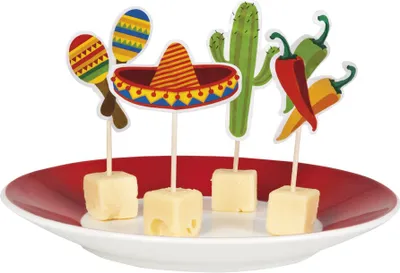 Immagine prodotto di Stuzzicadenti Mexico party picker 12 pezzi colorati 7 cm - taglia unica