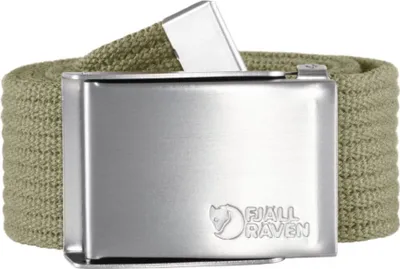 Image de Fjällräven Canvas Belt 4cm with Military Buckle - Choix de couleurs : Noir, Gris foncé, Olive foncé, Rouge foncé, Vert, Kaki clair, Taille : 4x8x8 cm