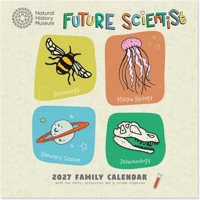 Productafbeelding van NHM 2027 kids future scientist square family calendar