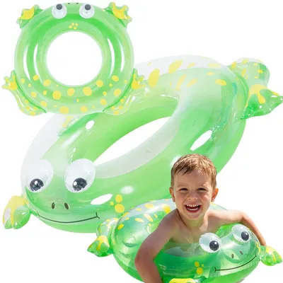 Produktbild von Schwimmring Frosch 94 x 77 cm aufblasbarer Schwimmreifen