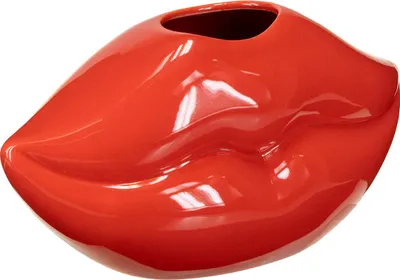 Produktbild von Kunstvolle Keramikvase in Lippenform für stilvolle Akzente