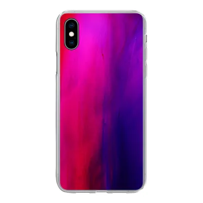 Produktbild von MuchoWow® Handyhülle Schutzhülle Hülle für iPhone Xs Färben - Rosa - Lila - Abstrakt Silikon Softcase Handy Hülle - Handytasche