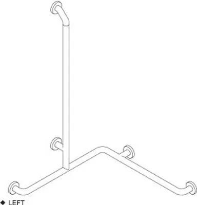 Obrázek produktu pro pba 01 Zábradlí AS 760x1185x1160mm, pravé, z nylonu, 760x1185x1160mm