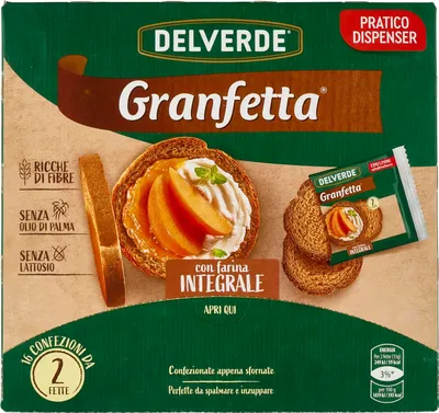 Produktbild von Buitoni Granfetta Fette Biscottate con Farina integrale 16 Einzelportionen a 2 Vollkorn Zwieback 240g
