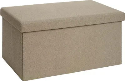 Zdjęcie produktu dla Ławka Blumtal z miejscem do przechowywania duża - Ławka skrzyniowa z miejscem do przechowywania 76x38x38 - Skrzynia z miejscem do przechowywania w kolorze Boucle Taupe