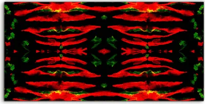 Produktbild von Coloray Glasbild 140x70  Wandbild Glasbilder Kunst Afrikanische feurige Abstraktion