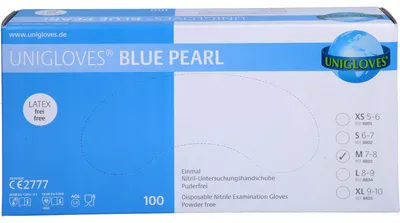 Image de Gants jetables Nitril bleu M, 100 pcs. Gants