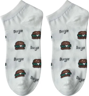 Produktbild von Clayre & Eef Lustige Socken one size Weiß Polyester Hamburger