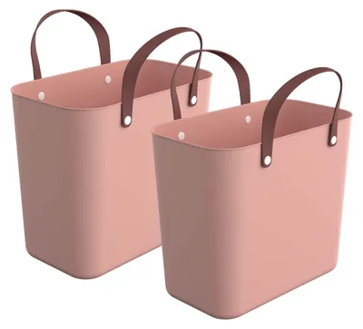Produktbild von Rotho Multibag 2er-Set Albula - 25L Tasche zum Shoppen - Wiederverwendbare Einkaufstasche 40 x 23,5 x 34 cm - Allzwecktasche aus recyceltem Kunststoff