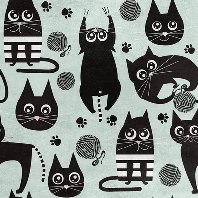 Image de Royal Velvet Tissu Polyester A coudre - Motif chat noir