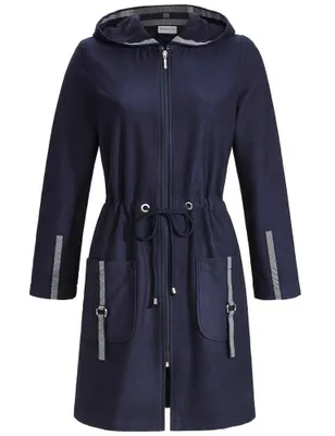 Produktbild von RINGELLA Damen Frotteemantel mit Kapuze 2218605 | Marineblau Größe: 36