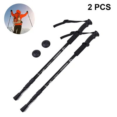 Obrázek produktu pro Trekingové hole, 2 kusy, lehké hliníkové, tlumení nárazů, nastavitelné do 135 cm, pro turistiku a trekking