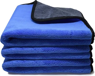 Produktbild von Mikrofasertš¹cher Auto 3 Stš¹ck 500 GSM Autotrockentuch Poliertuch Lackpflege - extrem saugstark und schonend weich fš¹r die Pflege von Auto und Motorrad Trocknen, Polieren - 30 x 30 cm (3PCS)