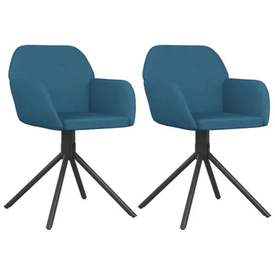 Immagine prodotto di vidaXL Sedie da pranzo 2 pz. Girevoli in velluto blu